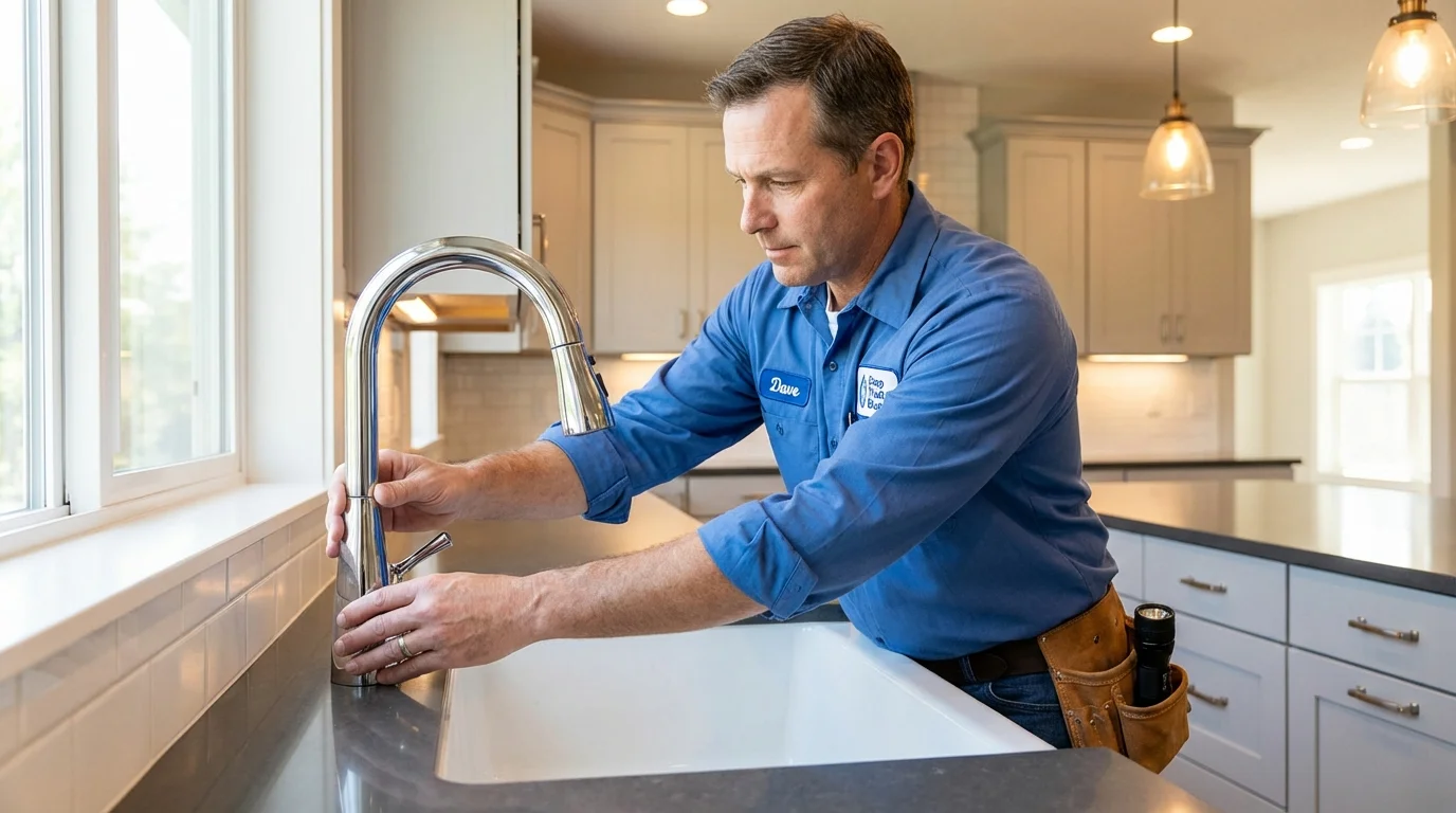Kitchen faucet installation by Johns Plumbing LLC in Caldwell